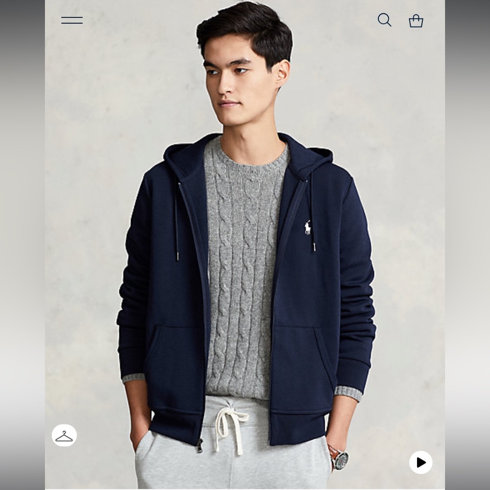 Double Knit Full-Zip Hoodie by Ralph Lauren